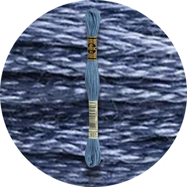 DMC Mouliné Spécial 25 Broderigarn, Ensfarvet, Blå/Lilla nuancer